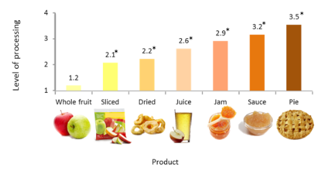 levels of processing of food products