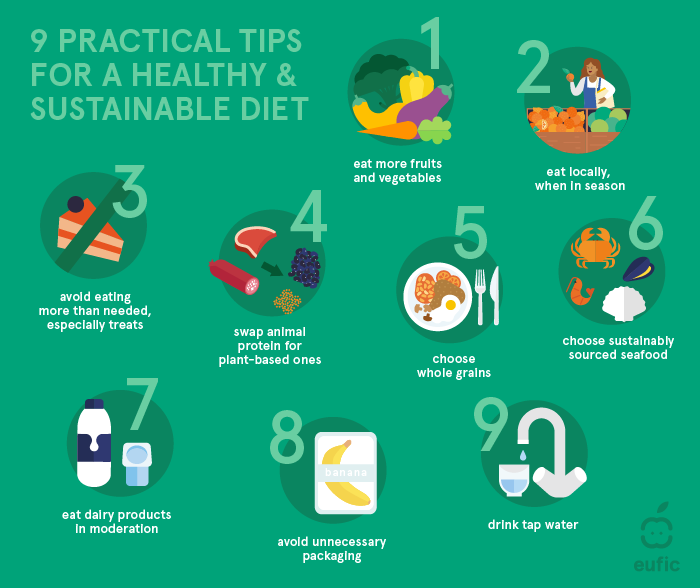 9 practical tips for a healthy and sustainable diet