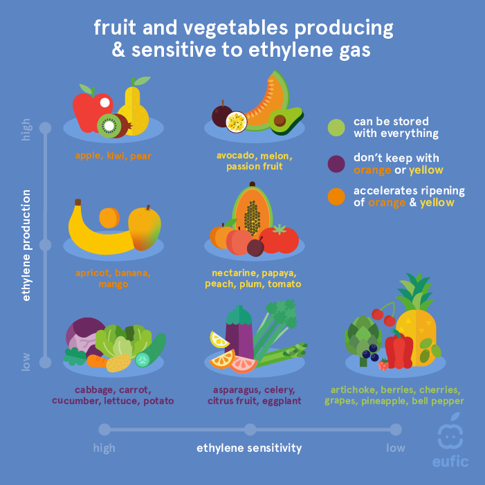 Fruit & vegetables and ethylene gas