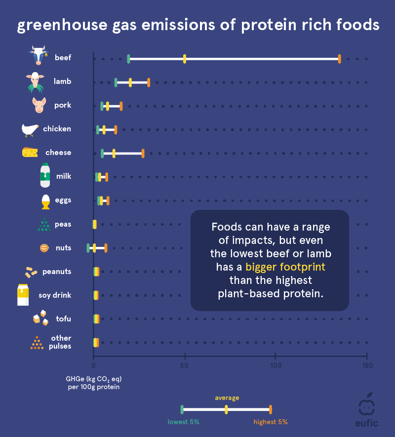 greenhouse gas emissions of protein rich foods