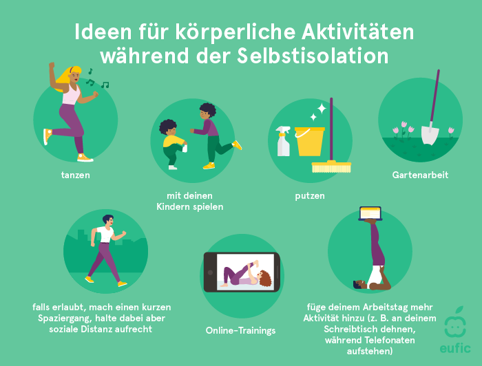 Ideen für körperliche Aktivitäten während der Selbstisolation