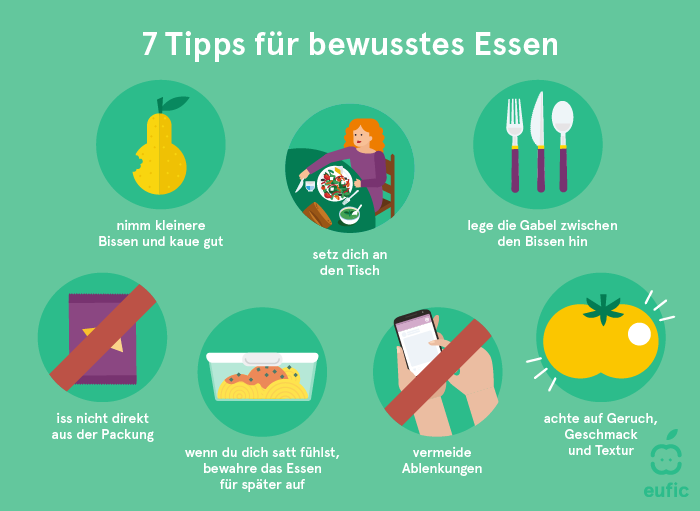 Tipps für bewusstes Essen.