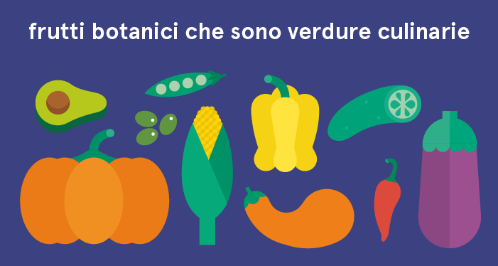 frutti botanici che sono considerati verdure culinarie