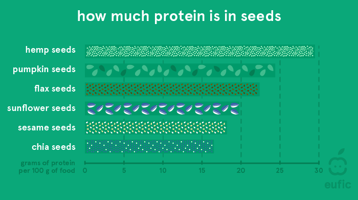 How much protein is in seeds