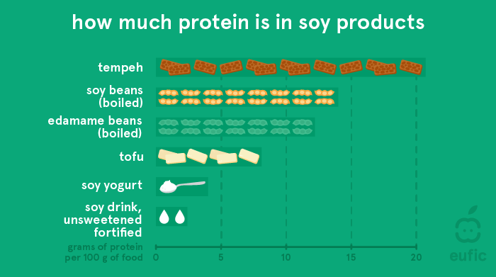 How much protein is in soy products