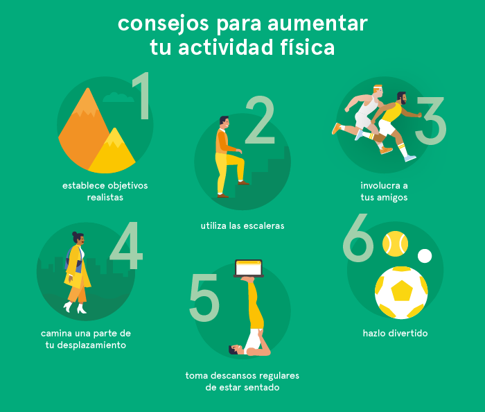 Consejos para aumentar tu actividad física