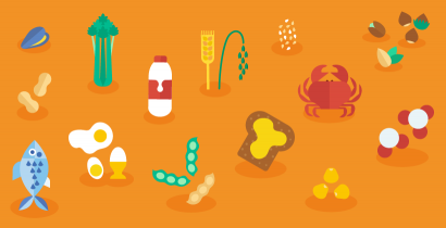 Lista de los 14 alérgenos alimentarios más comunes