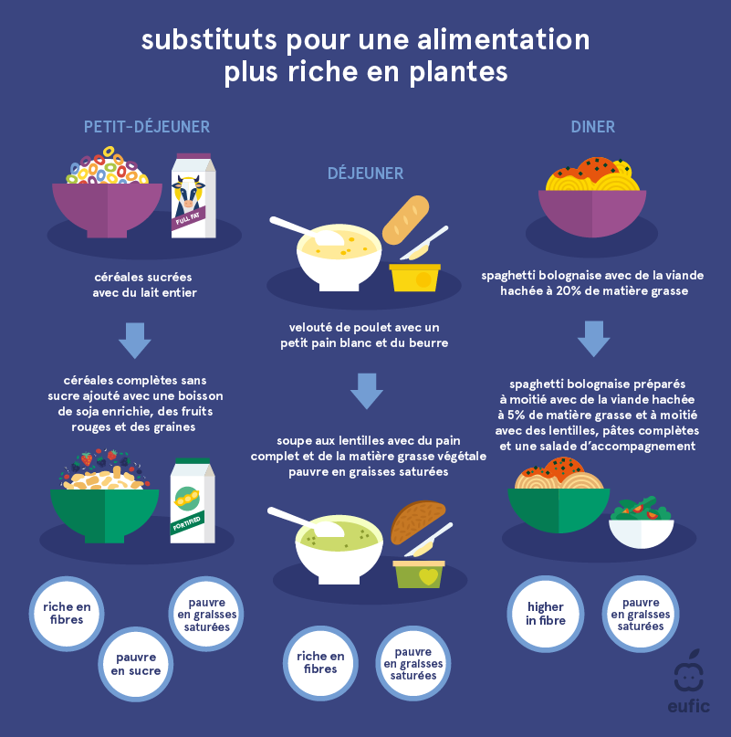 substituts pour une alimentation plus riche en plantes