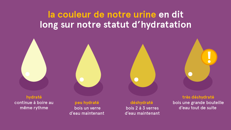 La couleur de ton urine en dit long sur ton statut d’hydratation